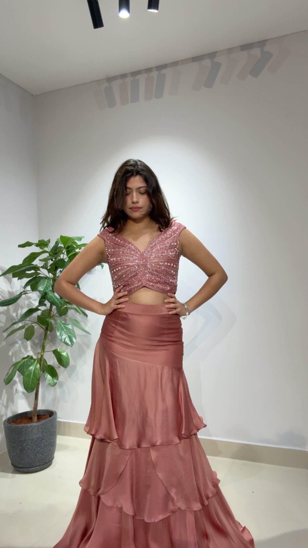 layered skirt set