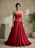 red corset set