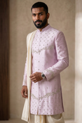lilac sherwani set