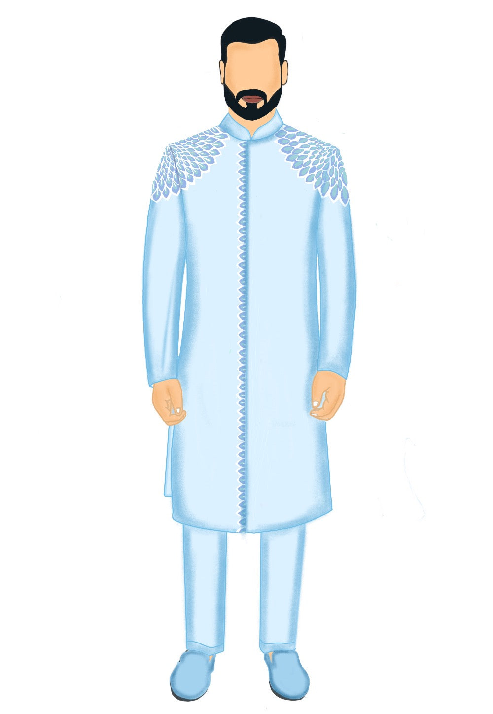 Peacock sherwani